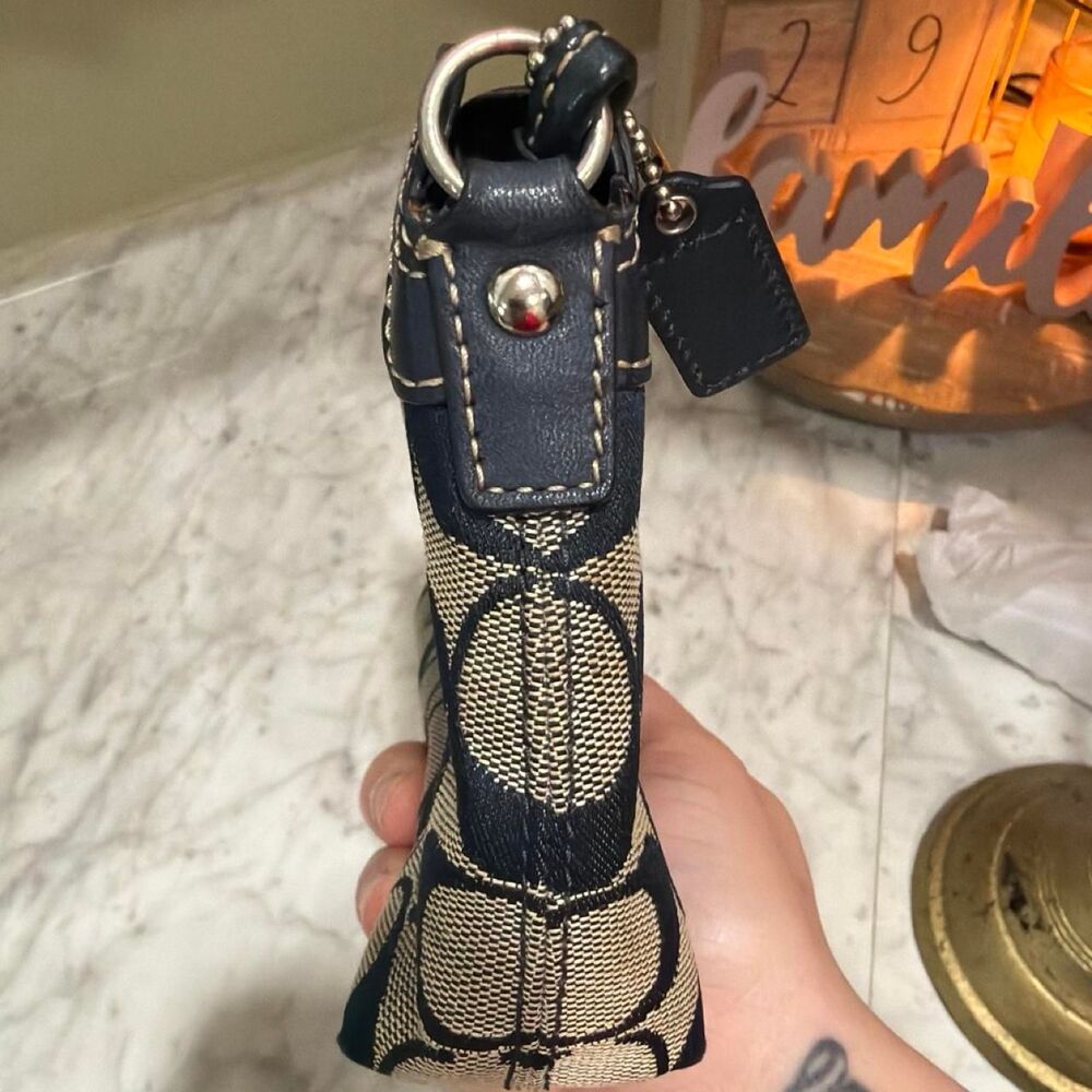 Vintage Y2K Coach Signature Jacquard Turnlock Mini Ba… - Gem
